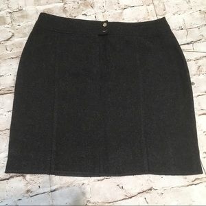 H&M wool blend charcoal mini skirt